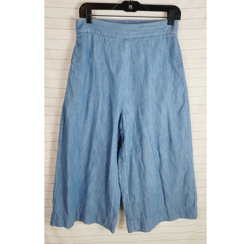 MADEWELL ATLANTIC PULL ON WIDE LEG CULOTTES, SZ MEDIUM